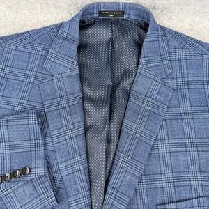 Shaquille O'Neal XLG Blazer Mens 54R Blue Glen Plaid Preppy Sport Coat Jacket
